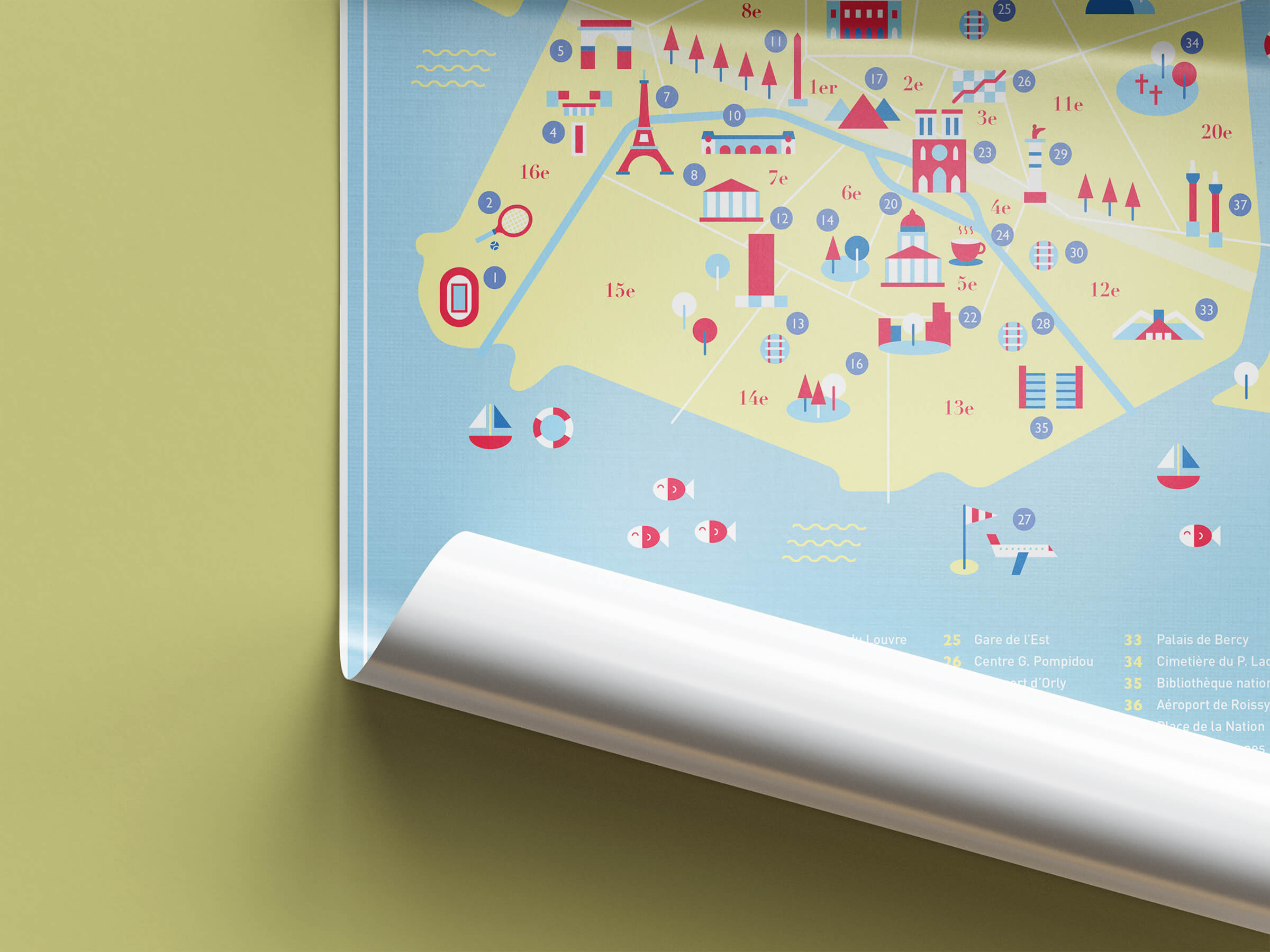 Noedurand-Portfolio-Paris-Map-02 Zoom in on the map of Paris by Noemie Durand