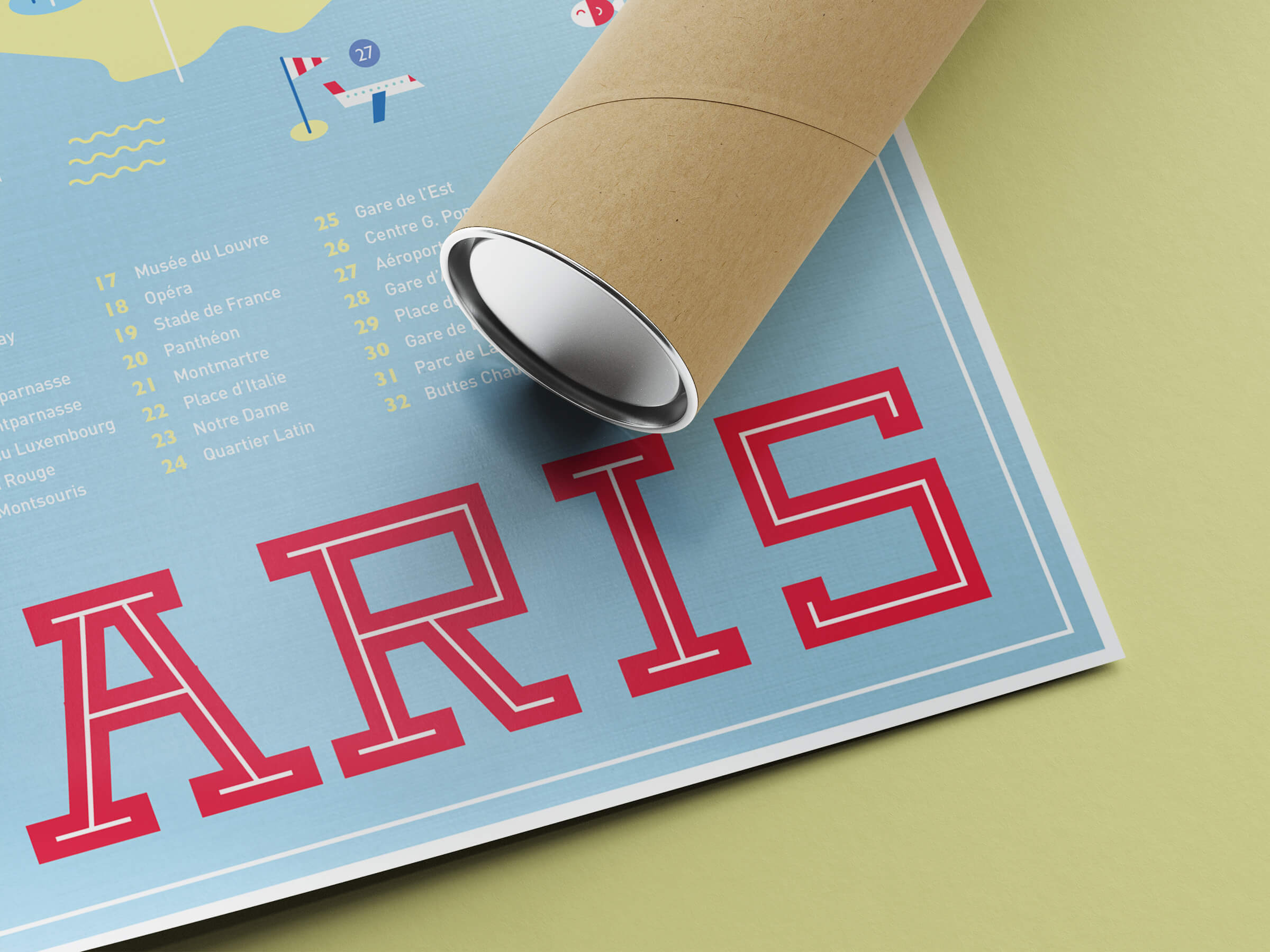 Noedurand-Portfolio-Paris-Map-03 Zoom in on the map of Paris by Noemie Durand